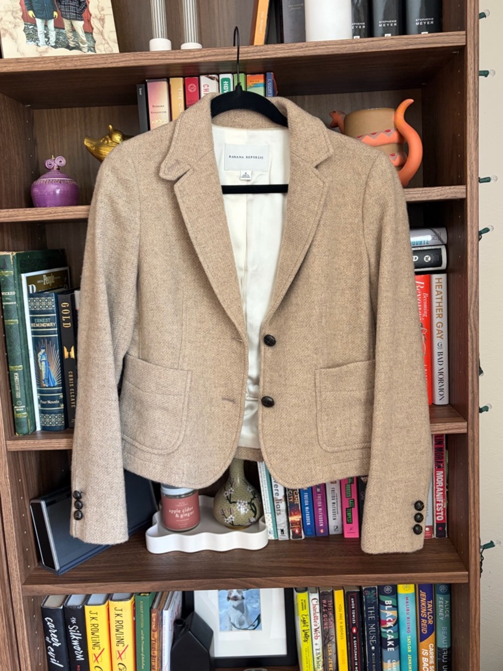Wool Blend Cropped Blazer